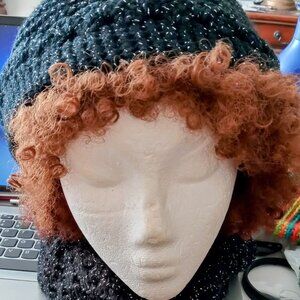 BEENIE and FRILLED NECK SCARF